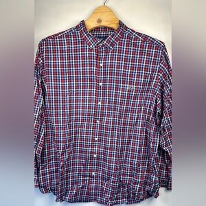 Men's Red and Blue Plaid‎ Shirt